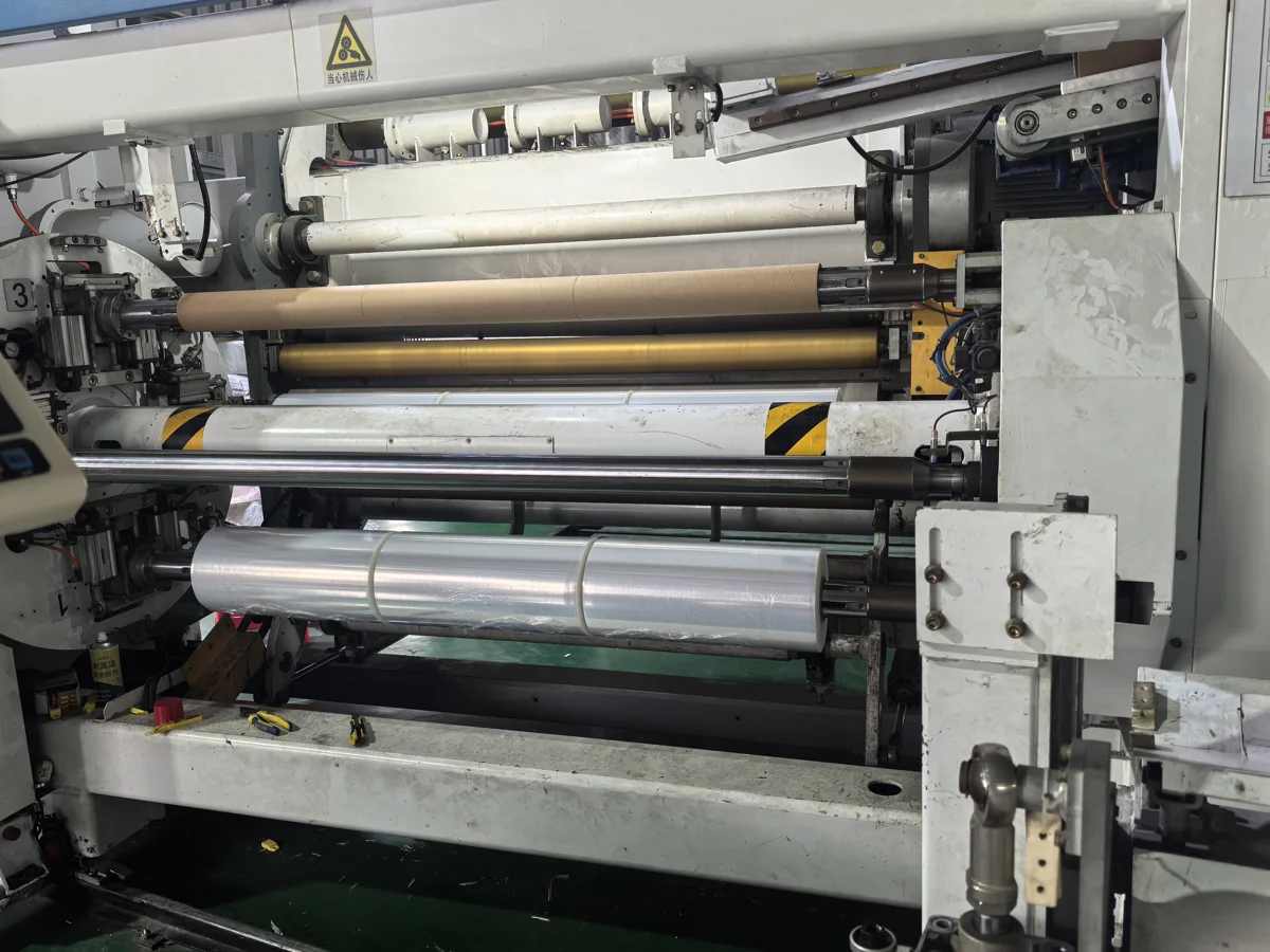 Adhesive tape coating and winding line