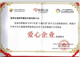 Image of the honorary certificate awarded to OSM as a 