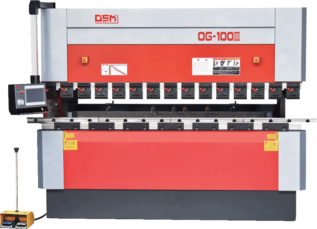 OSM OG-100III down-acting hydraulic CNC press brake, designed for high-precision bending of extra-long sheet metal parts with stable performance and high efficiency.