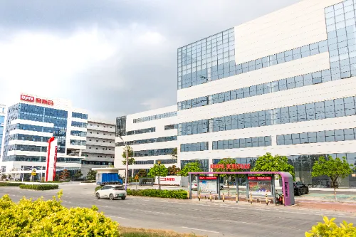 Front gate and OSM Station of the OSM Intelligent Equipment Manufacturing Base, showcasing the company's scale and modern production strength.