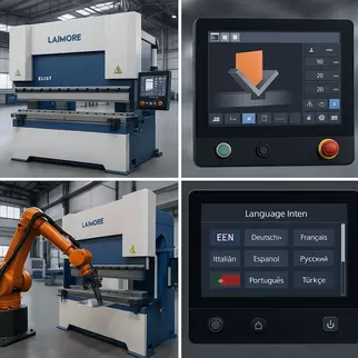 OSM Laimore CNC system feature showcase, highlighting intelligent controls and user interface capabilities.