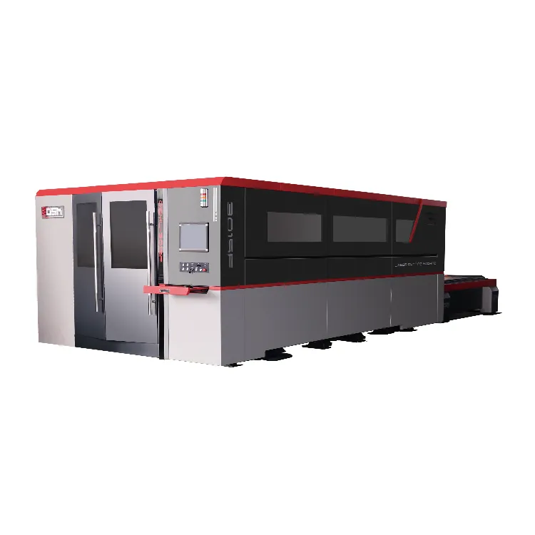 Product image of OSM-FL3015 fiber laser cutting machine by OSM, designed for high-speed, high-precision sheet metal cutting in industrial manufacturing.