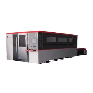 Product image of OSM-FL3015 fiber laser cutting machine by OSM, designed for high-speed, high-precision sheet metal cutting in industrial manufacturing.