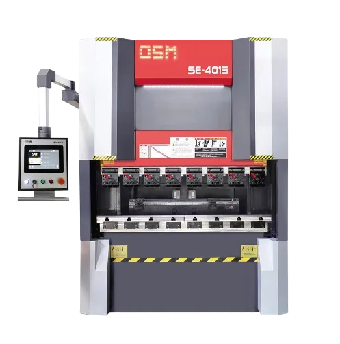 OSM SE-4015 all-electric servo CNC press brake with high precision, energy efficiency, and eco-friendly performance for advanced sheet metal forming.