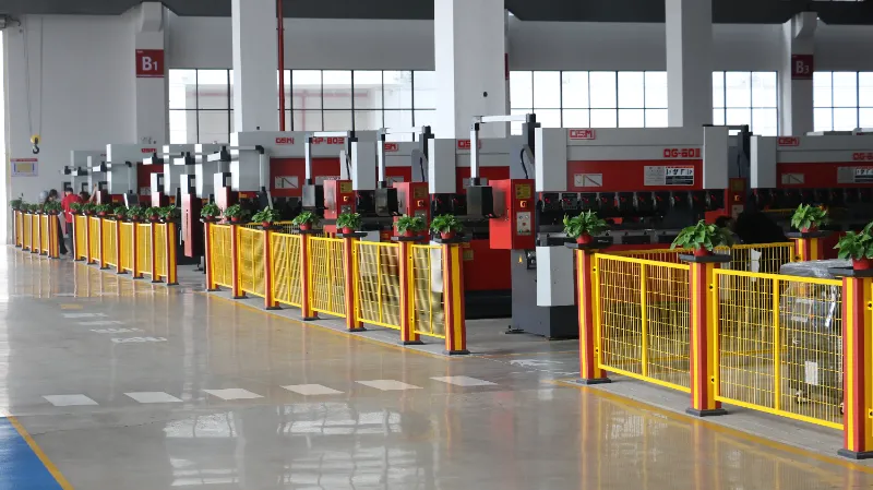 OSM assembly line display, showcasing automated manufacturing processes and high-efficiency production capacity.