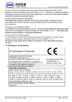 OSM press brake inspection report image showing quality certification and technical testing data, ensuring product performance and safety standards.