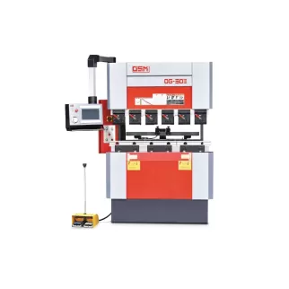 OSM OG-50III down-acting hydraulic CNC press brake, featuring compact design and stable performance for precise bending of small to medium sheet metal parts.