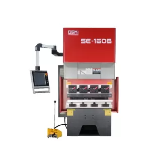 OSM SE-1608 all-electric servo CNC press brake, compact design for precise and efficient small sheet metal bending.