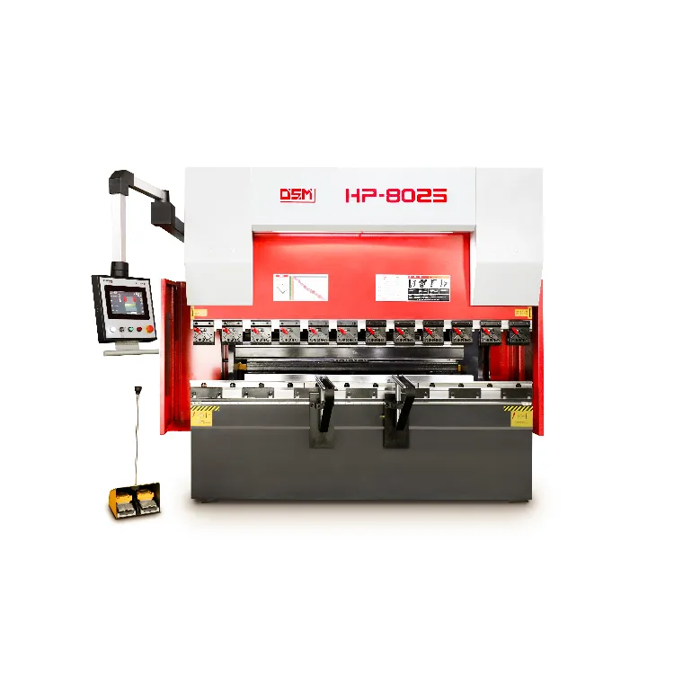 OSM HP-8025 hydraulic CNC press brake, featuring high-precision bending capabilities and stable hydraulic system, ideal for efficient processing of various metal sheets.