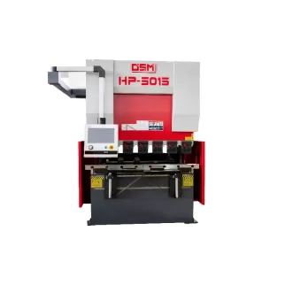 Product image of OSM HP‑5015 hydraulic CNC press brake, showcasing the machine's robust structure and high‑precision bending capability, reflecting powerful performance and modern manufacturing strength.