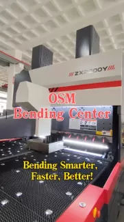 High-precision OSM ZX2000Y CNC bending center for faster, smarter metal fabrication. Features advanced automation, bright LED lighting, and a robust worktable for efficient sheet metal processing.