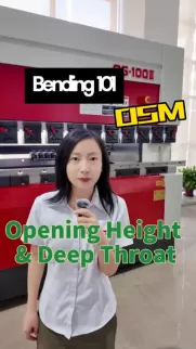 Discover key press brake specs in 'Bending 101'. Learn about opening height and deep throat capabilities for optimal sheet metal forming efficiency.