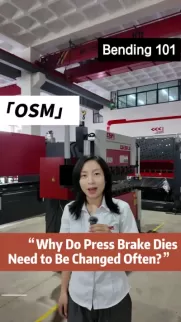 Why Do Press Brake Dies Need to Be Changed Often? OSM Bending 101 video featuring a guide explaining why press brake dies need frequent changes. Learn about metal fabrication maintenance and tooling efficiency.
