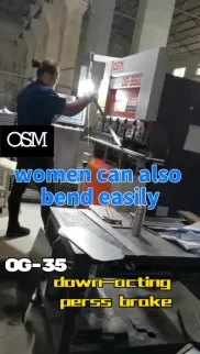 The Power of Precision | OSM OG35 Press Brake in Action! High-performance OG-35 down-acting press brake for sheet metal bending. Designed for efficiency and ease of operation in industrial manufacturing environments.