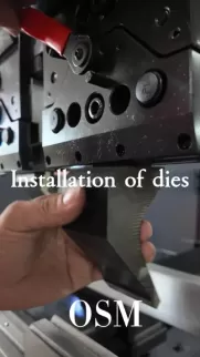 Expert installation of heavy-duty OSM punching dies on a CNC turret press. Learn how precision tooling setup ensures optimal performance and longevity for metal fabrication machinery.